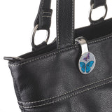  Handbag holder and Clip "Vintage Butterflies"