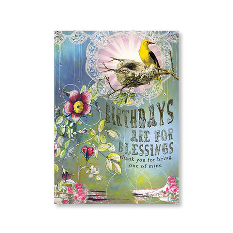 Greeting Card Birthday "Blessings"|Cartes de voeux Birthday "Blessings"
