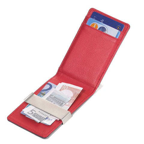 Credit card case & Money clip "Colori Red Step"|Etui pour cartes de crédit  "Colori Red Step"