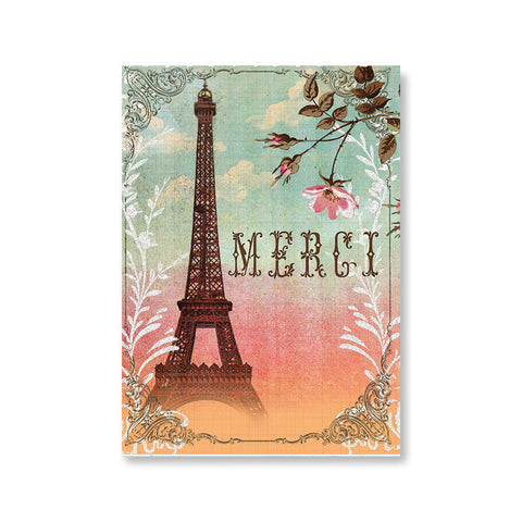 Greeting Card "Merci Eiffel Tower"|Cartes de voeux "Merci Eiffel Tower"