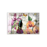 Glass soap Dish "Orchids in Bloom"|Porte savon "Orchids in Bloom"