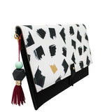 House of Disaster Paint Black Clutch