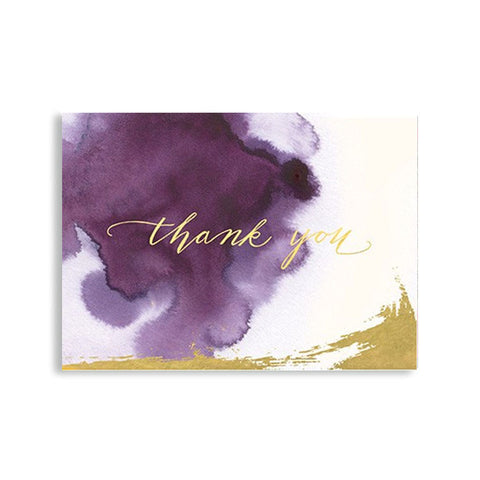 Thank you Card "Plum Watercolor"|Thank You Card "Plum Watercolor"