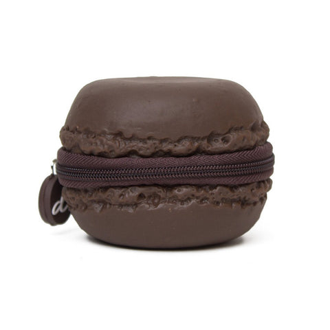 Macaron Coin Purse - Chocolate|Porte Monnaie Macaron - Chocolat
