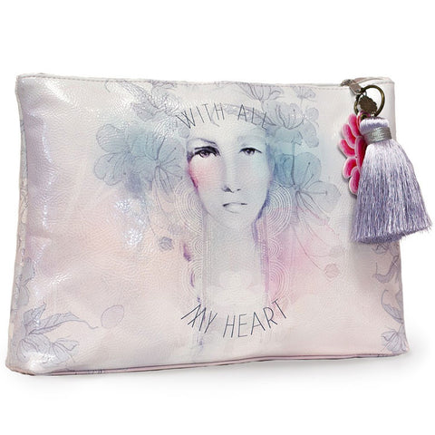 Large Accessory Pouch With all my Heart|Grande Pochette “With all my Heart"