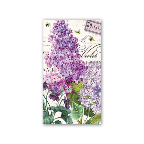 "Lilac and Violets" Hostesse Napkins|Serviettes hôtesse "Lilac and Violets"